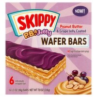 Skippy P.B. & Jelly Peanut Butter & Grape Jelly Coated Wafer Bars, 1.3 oz, 6 count, 7.8 Ounce