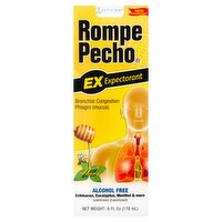 Efficient Rompe Pecho EX Expectorant Liquid with Honey, 6 fl oz