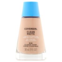 Covergirl Clean Matte 510 Classic Ivory Liquid Foundation, 1 fl oz