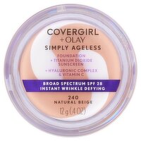 Covergirl + Olay Simply Ageless 240 Natural Beige Foundation, .4 oz