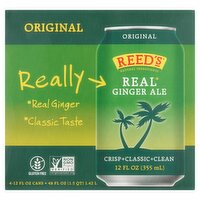 Reed's Original Ginger Ale, 12 fl oz, 4 count