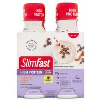 SlimFast Caramel Latte Meal Replacement Shakes, 11 fl oz, 4 count