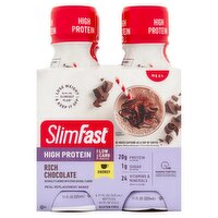 SlimFast Rich Chocolate Meal Replacement Shake, 11 fl oz, 4 count