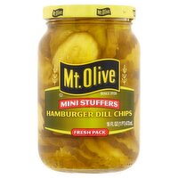 Mt. Olive Mini Stuffers Hamburger Dill Chips Fresh Pack, 16 fl oz