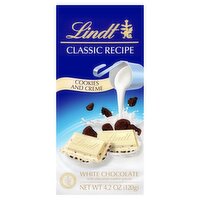 Lindt Classic Recipe Cookies and Creme White Chocolate with Chocolate Cookie Pieces, 4.2 oz