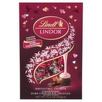 Lindt Lindor Strawberry Dark Chocolate Truffles Limited Edition, 15.2 oz