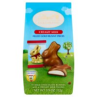 Lindt Gold Bunny Creamy Milk Chocolate Bunnies with a Creamy Milk Filling, 3.9 oz