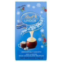 Lindt Lindor Hot Cocoa Milk Chocolate Truffles Limited Edition, 2 count, 0.8 oz