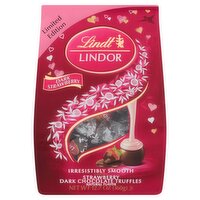 Lindt Lindor Natural Flavor Strawberry Dark Chocolate Truffles Limited Edition, 12.7 oz