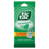 Tic Tac Artificially Flavored Freshmints, 1 oz, 4 count