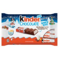 Kinder Smooth & Creamy Chocolate Bars Snack Size, 20 count, 8.8 oz