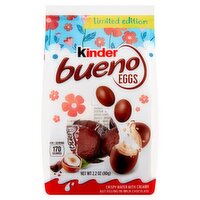 Kinder Bueno Crispy Wafer with Creamy Nut Filling in Milk Chocolate Eggs Limited Edition, 2.2 oz