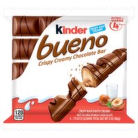 Kinder Bueno Crispy Creamy Chocolate Bar, .75 oz, 4 count