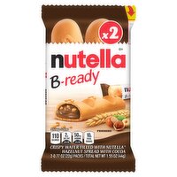 Ferrero Nutella B-Ready Crispy Wafer Filled with Nutella, 2 count, 1.55 oz