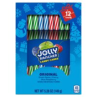Jolly Rancher Original Green Apple, Cherry, Blue Raspberry Candy Canes, 12 count, 5.28 oz