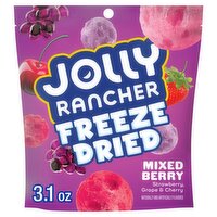 Jolly Rancher Freeze Dried Mixed Berry Strawberry, Grape & Cherry Candy, 3.1 oz