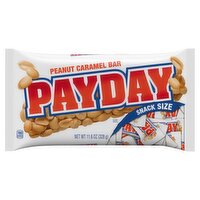 PayDay Peanut Caramel Bar Snack Size, 11.6 oz