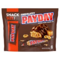 PayDay Chocolatey Covered Peanut Caramel Bars Snack Size, 9.12 oz, 9.12 Ounce