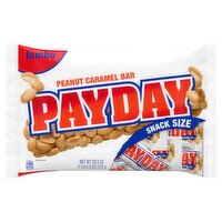 PayDay Peanut Caramel Bar Snack Size Jumbo, 20.3 oz