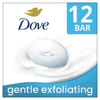 Dove Gentle Exfoliating Beauty Bar with Renewing Exfoliants, 3.75 oz, 12 count