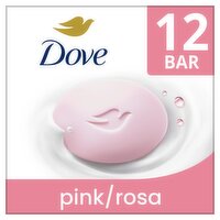 Dove Pink Moisturizing Cream Bars, 3.75 oz, 12 count