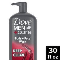 Dove Men+Care Exfoliating Deep Clean Body + Face Wash, 30 fl oz