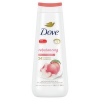 Dove Rebalancing White Peach & Rice Milk Body Wash, 20 fl oz