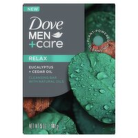 Dove Men+Care Relax Eucalyptus + Cedar Oil Cleansing Bar, 5 oz