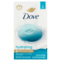 Dove Hydrating Beauty Bar with Glacial Water & Avocado Oil, 3.75 oz, 6 count