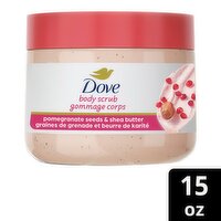 Dove Pomegranate Seeds & Shea Butter Body Scrub, 15 oz