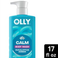 Olly Calm Comforting Eucalyptus Amber Mood + Skin Body Wash, 17 fl oz