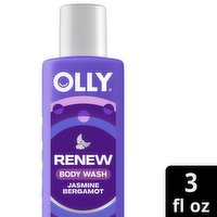 Olly Relaxing Jasmine Bergamot Renew Mood + Skin Body Wash, 3 fl oz
