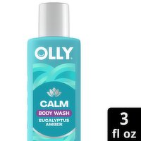 Olly Comforting Eucalyptus Amber Calm Mood + Skin Body Wash, 3 fl oz