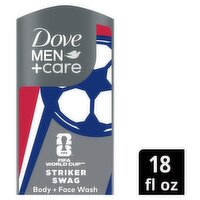Dove Men+Care Fifa Striker Swag Body + Face Wash, 18 fl oz