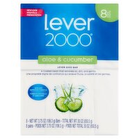 Lever 2000 Aloe & Cucumber Bars, 3.75 oz, 8 count