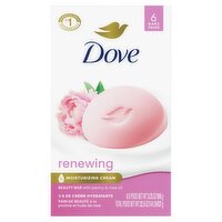 Dove Renewing Beauty Bars with Peony & Rose Oil, 3.75 oz, 6 count