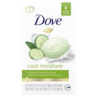 Dove Skin Care Beauty Bar Cucumber And Green Tea 22.50 oz, 6 Bars, 6 Each