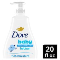 Dove Sensitive Skin Care Rich Moisture Baby Lotion, 20 fl oz.