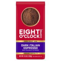 Eight O'Clock Coffee Dark Roast Dark Italian Espresso Ground 100% Arabica Coffee, 11.5 oz, 11.5 Ounce