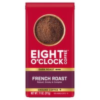 Eight O'clock Coffee French Roast Ground 100% Arabica Coffee, 11 oz