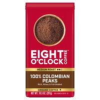 Eight O'Clock Coffee Medium Roast 100% Colombian Peaks Ground Arabica Coffee, 10.5 oz