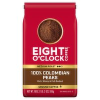 Eight O'clock Coffee 100% Colombian Peaks Ground Arabica Coffee, 18 oz