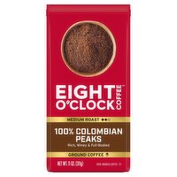 Eight O'Clock 100% Colombian Peaks Medium Roast Ground Coffee, 11 oz