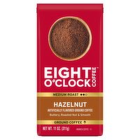 Eight O'Clock Coffee Medium Roast Hazelnut Ground Arabica Coffee, 11 oz