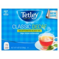 Tetley Classic Decaffeinated Black Tea Bags, 72 count