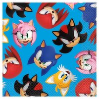 Unique Sonic The Hedgehog Napkins, 2 ply, 16 count