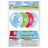 Unique Bluey Balloons, 8 count