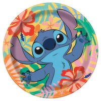 Unique Disney Stitch 8 1/2 in Plates, 8 count