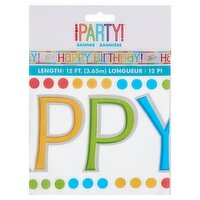 Unique Party! 12 ft Happy Birthday! Banner