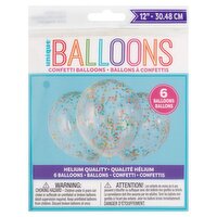 Unique Balloons Multi Color Confetti, 6 count